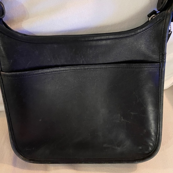 Coach Vintage Black Leather Hippie Flap Bag - Picture 6 of 7